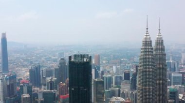 KUALA LUMPUR, MALAYSIA - JUNE 25 2019: day time kuala lumpur downtown aerial panorama 4k circa september 25 2018 kuala lumpur, malaysia.