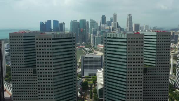 Cingapore Cingapore Maio 2019 Vista Panorâmica Centro Singapura Através Marina — Vídeo de Stock
