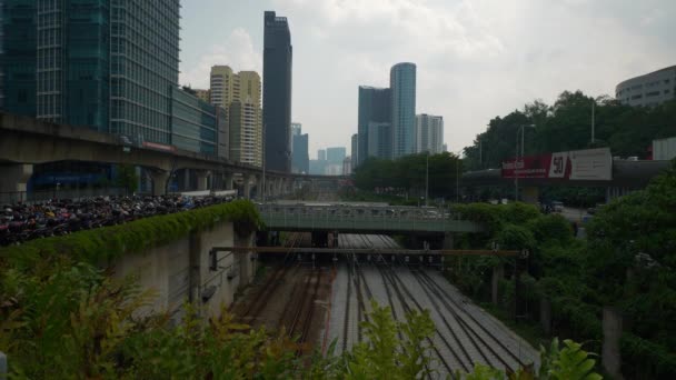 Kuala Lumpur Malaysien September 2018 Tagsüber Kuala Lumpur Stadtverkehr Strasse — Stockvideo