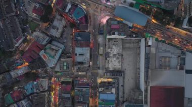 Kuala Lumpur, Malezya-Haziran 25 2018: Kuala Lumpur şehir aydınlık hava Panoraması gece 4k yaklaşık Haziran 25 2018 Kuala Lumpur, Malaysia. r, Malezya.