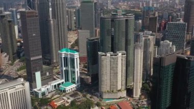 KUALA LUMPUR, MALAYSIA - JUNE 25 2019: day time kuala lumpur downtown aerial panorama 4k circa september 25 2018 kuala lumpur, malaysia.