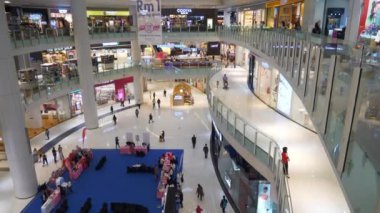 Kuala Lumpur, Malezya - Ocak 2018: kuala lumpur şehir merkezi meşhur ana salon panorama 4k kuala lumpur, Malezya.