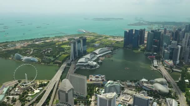 Singapore Singapore May 2019 Panoramic Day Time Footage View Singapore — Stok Video