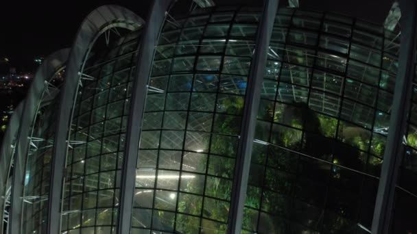 Singapur Ekim 2019 Cloud Forest Flower Dome Gardens Bay Görüntüleri — Stok video