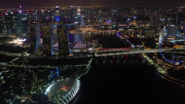 Singapore Maggio 2019 Vista Panoramica Del Centro Singapore Attraverso Marina — Video Stock