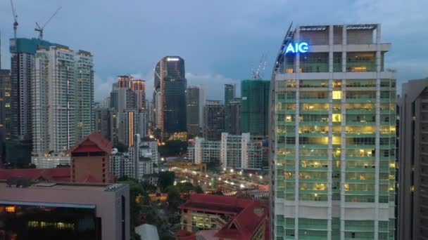 Kuala Lumpur Malajsie Červen 2018 Kuala Lumpur Centrum Letecké Panorama — Stock video