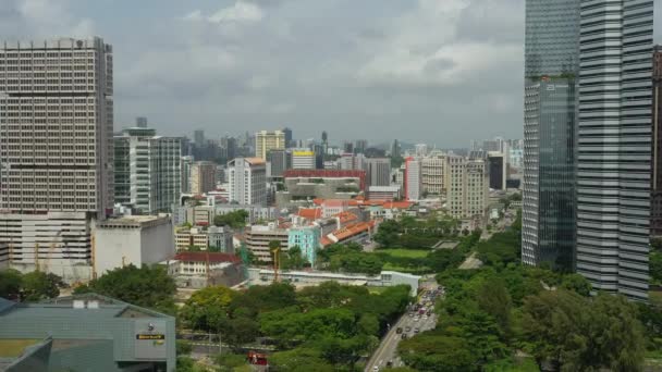 Σιγκαπούρη Σιγκαπούρη 2019 Μαΐου Πανοραμική Θέα Στην Πόλη Της Σιγκαπούρης — Αρχείο Βίντεο