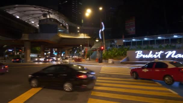 Kuala Lumpur Malásia Setembro 2018 Noite Kuala Lumpur Centro Cidade — Vídeo de Stock