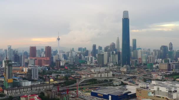 Kuala Lumpur Malaysia June 2019 Sunny Day Kuala Lumpur Downtown — Stock Video