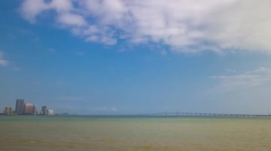 Day time Macau Taipa island seascape panorama. 4k timelapse footage china