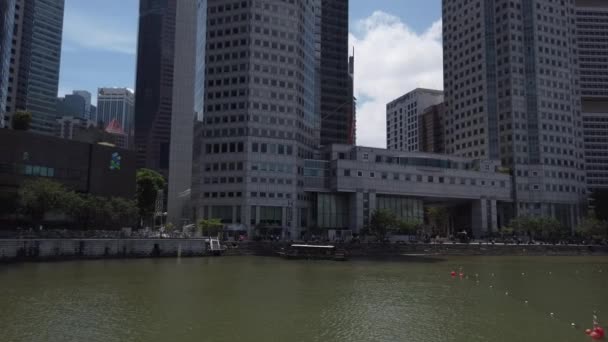 Singapur Febrero 2019 Panorama Aéreo Ciudad Durante Día Circa Febrero — Vídeo de stock