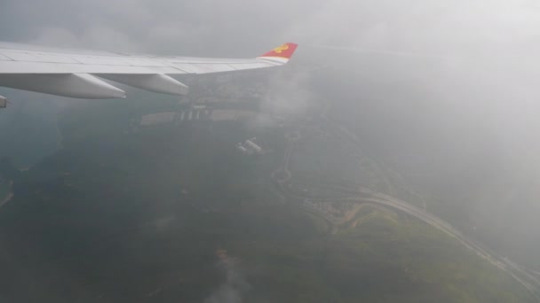 香港上空惊人的飞机飞行画面 — 图库视频影像