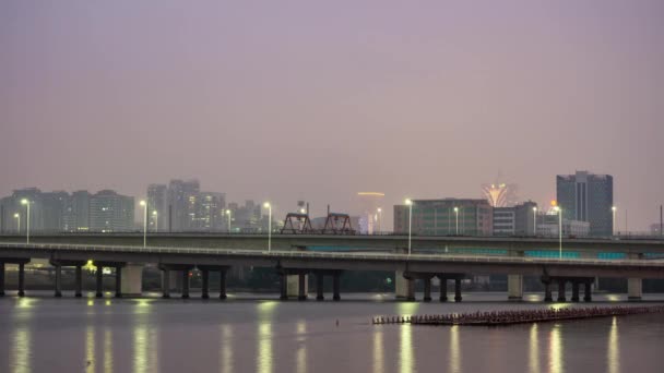 Macau Taipa Island Cityscape Panorama Time Lapse Footage China — Stock Video