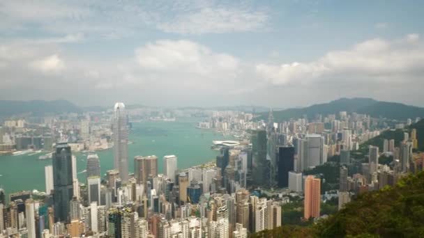 Jour Ensoleillé Shenzhen Paysage Urbain Hongkong Frontière Rivière Panorama Aérien — Video