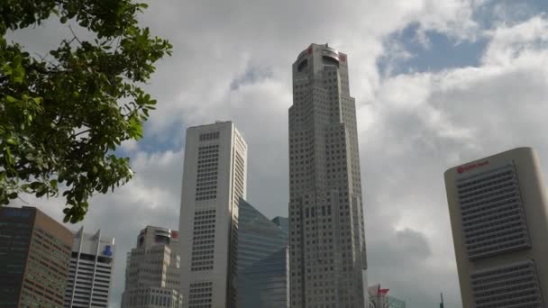 Singapore Februari 2019 Dag Singapore Stad Luchtfoto Panorama Circa Februari — Stockvideo