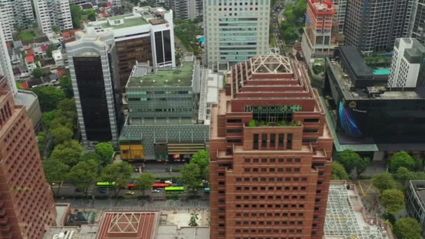 Tagesflug Über Singapore City Luftbild Filmmaterial — Stockvideo
