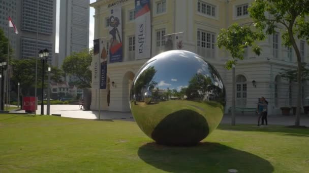 Singapore Circa 2019 Mirrored Spheres Asian Civilisations Museum — Vídeos de Stock