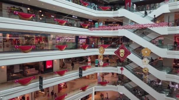 Cingapura Cingapura Janeiro 2019 Shopping Center Vista Interior Circa Janeiro — Vídeo de Stock