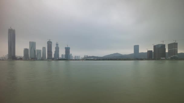 Macao Taipa Island Cityscape Panorama Time Lapse Footage China — Stok Video