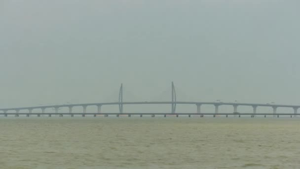 Hora Dia Macau Taipa Ilha Paisagem Marinha Panorama Timelapse Imagens — Vídeo de Stock