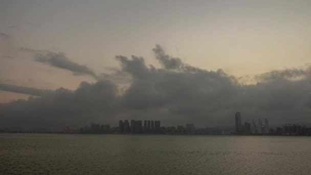 Βράδυ Macau Taipa Νησί Θαλασσογραφία Πανόραμα Timelapse Βίντεο Κίνα — Αρχείο Βίντεο