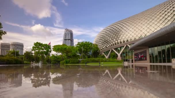 Singapore Februari 2019 Dag Tijd Singapore City Marina Bay Verkeer — Stockvideo