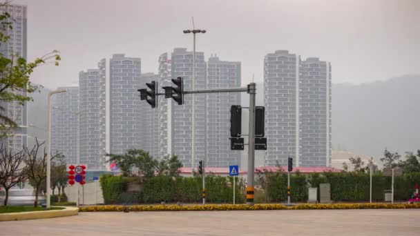 Macau Cina Febbraio 2019 Giornata Sole Macao Traffico Urbano Architettura — Video Stock