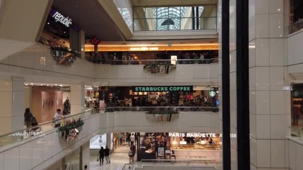 Singapur Singapur Ocak 2019 Alışveriş Merkezi Görünümü Ocak 2019 Singapur — Stok video