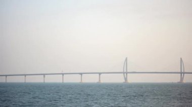 Day time Macau Taipa island seascape panorama. 4k timelapse footage china