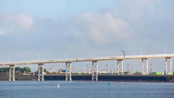 Tiempo Día Macao Taipa Isla Paisaje Marino Timelapse Metraje China — Vídeos de Stock