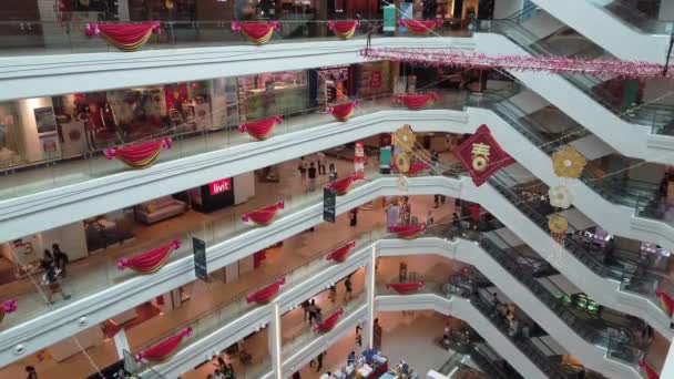 Singapore Singapore January 2019 Shopping Mall Interior View Circa January — Stock Video