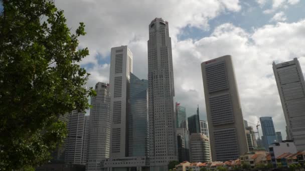 Singapore Februari 2019 Dag Singapore Stad Luchtfoto Panorama Circa Februari — Stockvideo