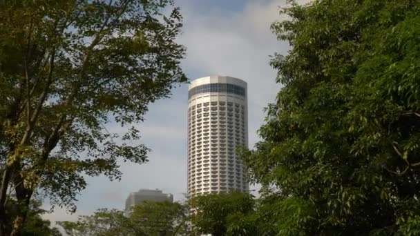 Singapore February 2019 Day Time Singapore City Aerial Panorama Circa — Αρχείο Βίντεο