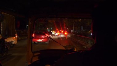 gece saat bangalore şehir trafik sokak hava panorama 4k Hindistan 