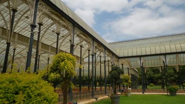 Ηλιόλουστη Bangalore Πόλη Lalbagh Βοτανικό Κήπο Gazebo Πανόραμα Ινδία — Αρχείο Βίντεο