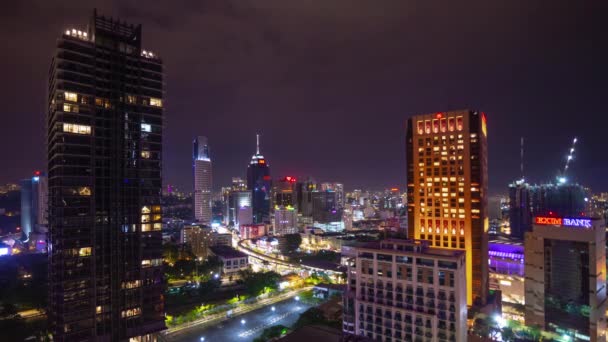 Kuala Lumpur Malaysia Giugno 2019 Notte Kuala Lumpur Panorama Aereo — Video Stock