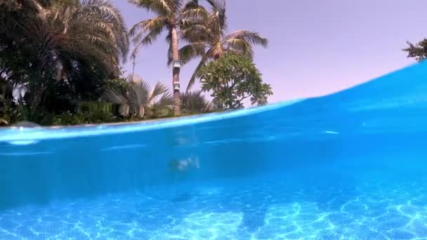 Sanya Resort Hotel Piscina Sotto Acqua Panorama Hainan Cina — Video Stock