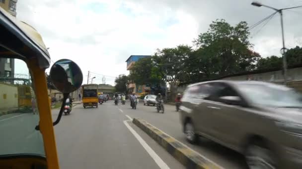 Dag Tid Bangalore City Trafik Street Antenn Panorama Indien — Stockvideo