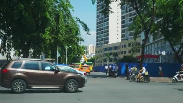 Sanya Chine Octobre 2018 Journée Ensoleillée Sanya Ville Circulation Rue — Video