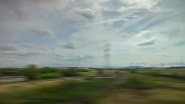 gündüz tren yol gezisi panorama 4k timelapse İsviçre avusturya