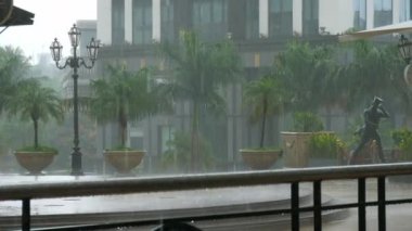 Yağmurlu bir gün Bangalore City Panorama 4k Hindistan