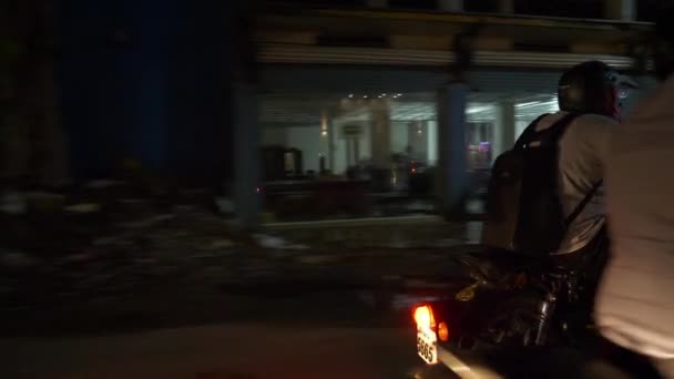 夜间时间班加罗尔城市交通街空中全景4K — 图库视频影像
