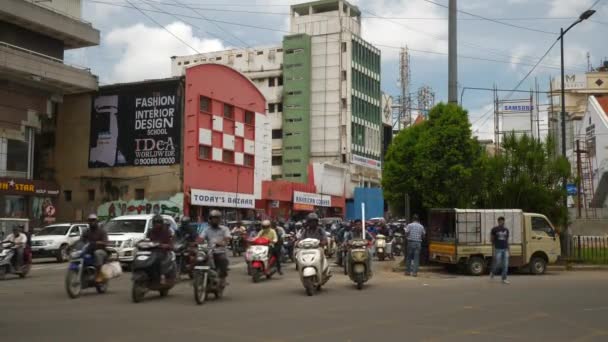 Giorno Bangalore Città Traffico Strada Aerea Panorama India — Video Stock