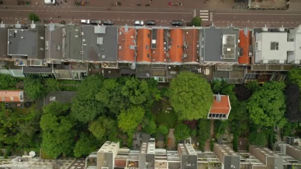 Gün Batımı Amsterdam Şehir Merkezi Hava Panorama Hollanda — Stok video