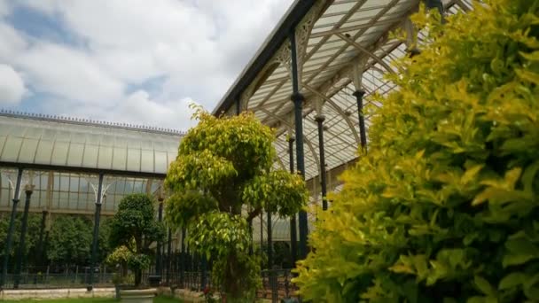 Słoneczny Bangalore Miasto Lalbagh Ogród Botaniczny Altana Panorama Indie — Wideo stockowe