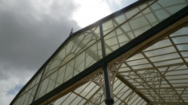 Sunny Bangalore City Lalbagh Botanical Garden Gazebo Panorama India — ストック動画