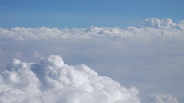 Amazing Plane Flight Clouds Footage — Stock Video