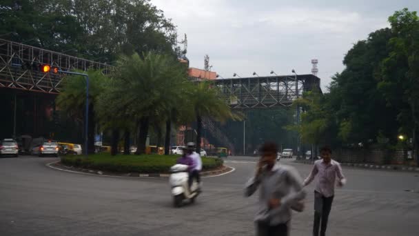 Regen Dag Tijd Bangalore Stad Verkeer Straat Antenne Panorama India — Stockvideo