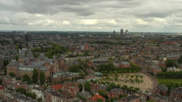 Sonnenuntergang Amsterdam Innenstadt Luftbild Holland — Stockvideo