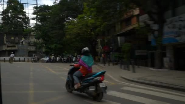 Regen Dag Tijd Bangalore Stad Verkeer Straat Antenne Panorama India — Stockvideo
